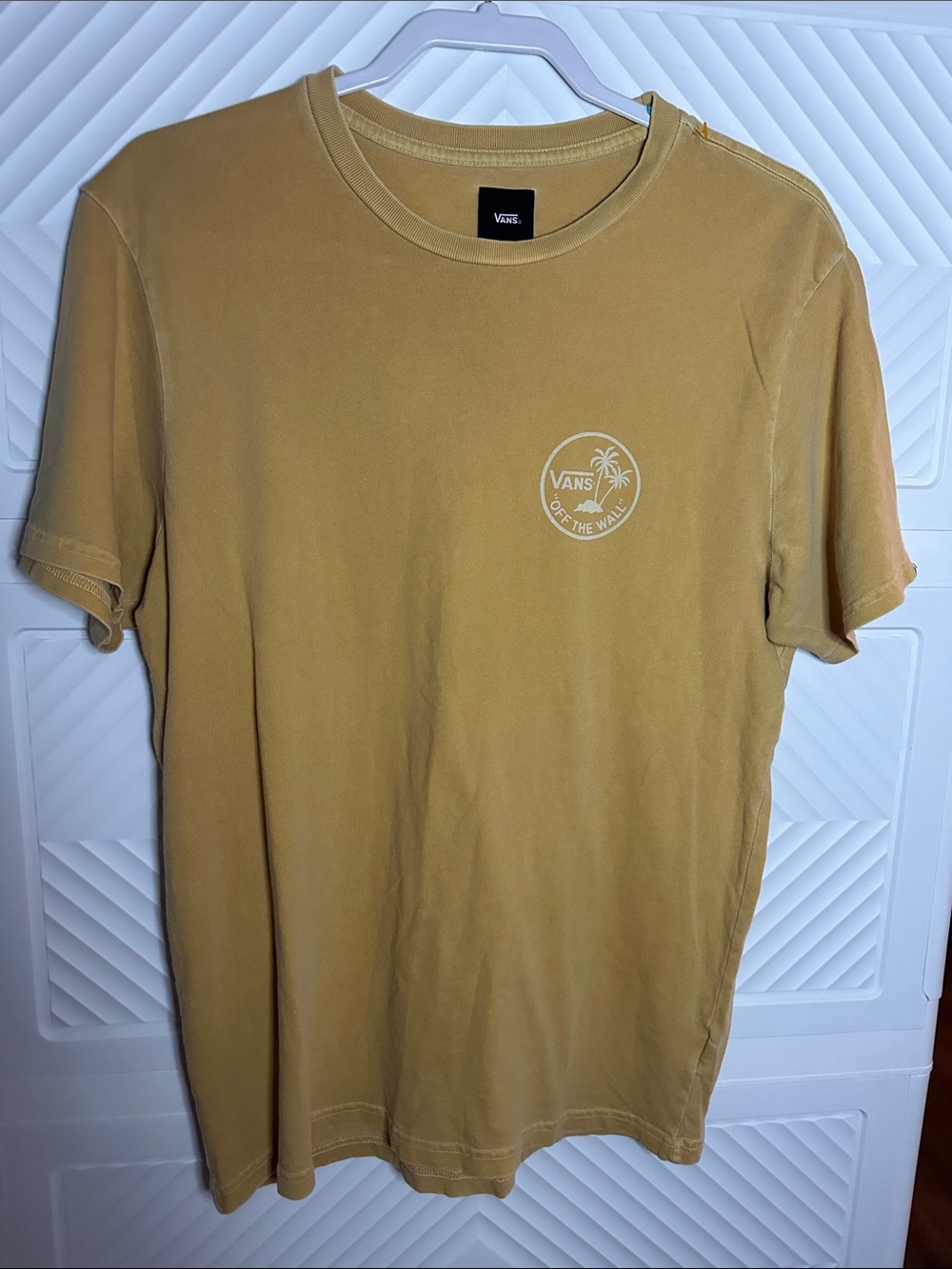 Vans Men's Mustard Yellow Palm Logo Short-Sleeve Tee